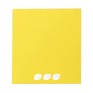 Navy Blue Lemon Art - Erfrischendes Citrus Design Notizblock