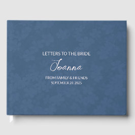Navy Blue Letters to Bride Keepake Notebook Gästebuch