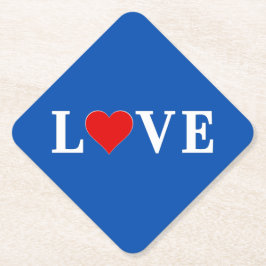 Navy Blue LIEBE Retro Elegant Untersetzer