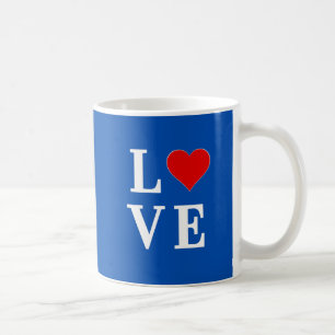 Navy Blue LIEBE Retro Stilvoll Kaffeetasse