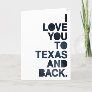 Navy Blue Liebt euch von Texas bis zurück Karte