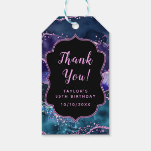 Navy Blue Lila Ocean Agate Geburtstag Vielen Dank Geschenkanhänger