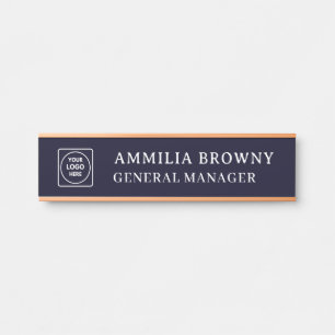 Navy Blue Logo   Branding im modernen Unternehmen Türschild