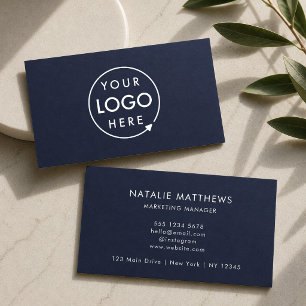 Navy-Blue-Logo   Minimalistisches Professionelles  Visitenkarte