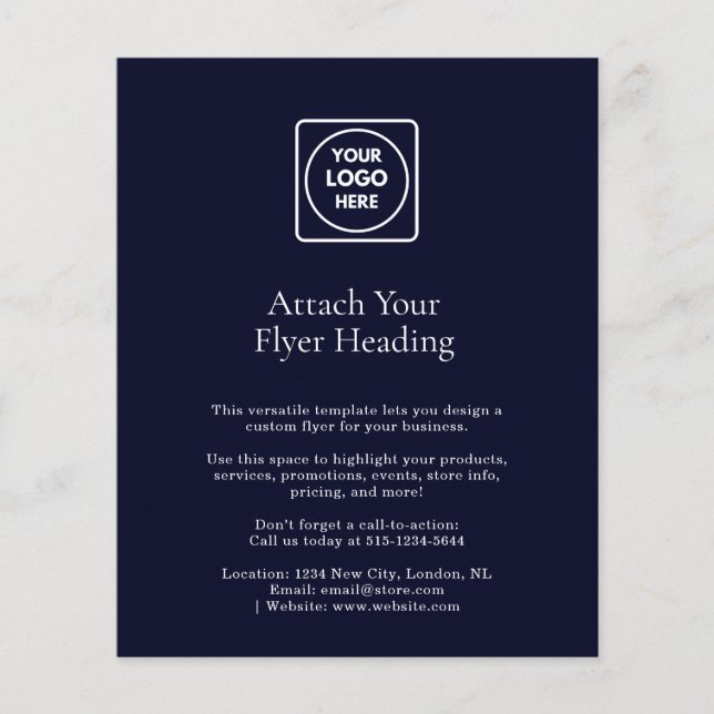 Navy Blue Logo | Modernes Business Marketing Desig Flyer (Vorne)