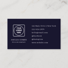 Navy Blue Logo | Modernes Design des Social Media  Visitenkarte