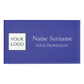 Navy Blue Logo Promotional  Namenschild