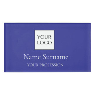 Navy Blue Logo Promotional  Namenschild