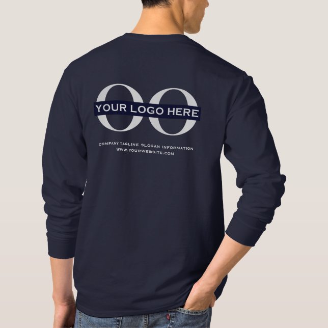 Navy Blue Long Sleeve T-Shirt (Rückseite)