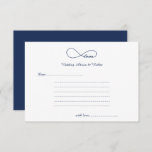 Navy Blue Love Wedding Wishes & Advice Cards Hinweiskarte<br><div class="desc">Einfach,  elegant and classic Navy Blue Love Infinity Wedding Wishes & Advice Cards. Great for weddings,  bridal showers,  wedding rehearsal dinners and wedding anniversaries. Customize the text to fit your party celebration needs.</div>