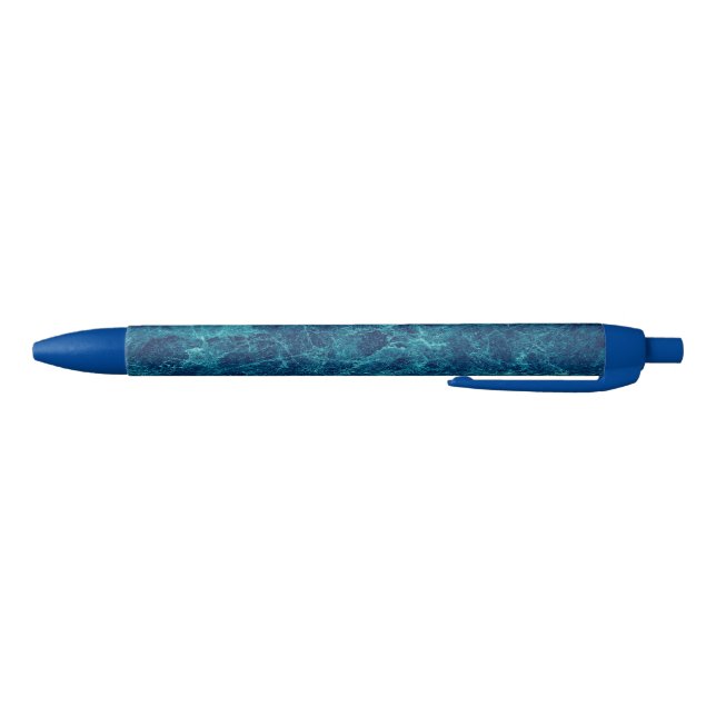 Navy Blue Marmor Texture Kugelschreiber (Unterseite)