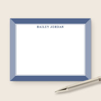 Navy Blue Men's 2-Tone Beruflich Stationery