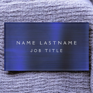 Navy Blue Metallic Foil Modernes Geschäft Namenschild