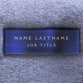 Navy Blue Metallic Foil Modernes Geschäft Namenschild