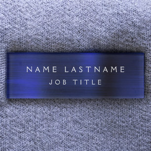 Navy Blue Metallic Foil Modernes Geschäft Namenschild