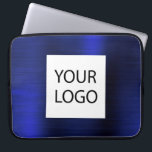 Navy Blue Metallic - Werbung für kundenspezifische Laptopschutzhülle<br><div class="desc">Moderne Navy Blue Imitats Metallic Stainless Elegant Ihre individuelle Logo-Werbeaktion Laptop-Bag oder Sleeve Werbe-Case (Promo). Dieses klassische berufliche Business-Computergehäuse kann so angepasst werden,  dass es Ihr Firmenlogo oder Ihr Firmenlogo enthält.</div>