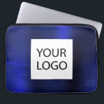 Navy Blue Metallic - Werbung für kundenspezifische Laptopschutzhülle<br><div class="desc">Moderne Navy Blue Imitats Metallic Stainless Elegant Ihre individuelle Logo-Werbeaktion Laptop-Bag oder Sleeve Werbe-Case (Promo). Dieses klassische berufliche Business-Computergehäuse kann so angepasst werden,  dass es Ihr Firmenlogo oder Ihr Firmenlogo enthält.</div>
