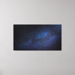 Navy Blue Milky way Night Sky Galaxy Foto Leinwanddruck