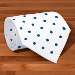 Navy Blue Mini Polka Dot Pattern auf Weiß Krawatte<br><div class="desc">Stilvolle marineblaue Mini-Polka-Punkte bilden ein klassisches geometrisches Muster auf weißem Hintergrund. Klicken Sie auf den Link "Rocklawn Arts",  um das Design auf anderen Artikeln zu sehen. Digitales Bild. Copyright ©Claire E. Skinner. Alle Rechte vorbehalten.</div>