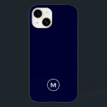 Navy Blue Minimal Monogram Case-Mate iPhone 14 Hülle<br><div class="desc">Das elegante Design des Handys zeichnet sich durch ein einfaches modernes Design in marineblau-blau und weiß aus. Personalisieren Sie die Telefonzelle mit dem benutzerdefinierten Initial. Ändern Sie den Schriftart oder die Position mithilfe des Menüs Anpassen.</div>