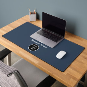 Navy Blue Minimal Office Elegant Pad Logo Schreibtischunterlage