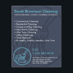 Navy Blue Minimal Zuhause Cleaning House Keeper Flyer<br><div class="desc">Navy Blue Minimal Zuhause Cleaning House Keeper</div>