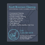 Navy Blue Minimal Zuhause Cleaning House Keeper Flyer<br><div class="desc">Navy Blue Minimal Zuhause Cleaning House Keeper</div>