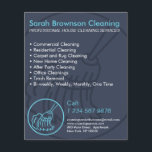 Navy Blue Minimal Zuhause Cleaning Keeper Flyer<br><div class="desc">Navy Blue Minimal Zuhause Cleaning Keeper Flyer</div>