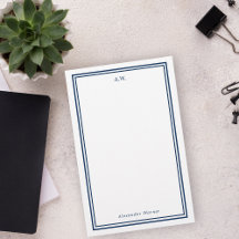 Navy Blue Mit Monogramm