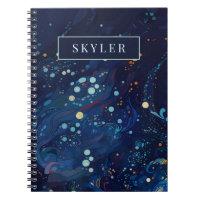 Navy Blue Mitternachtswirbelgalaxie abstrakt
