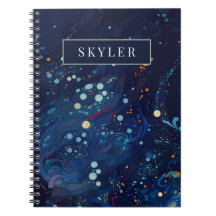 Navy Blue Mitternachtswirbelgalaxie abstrakt