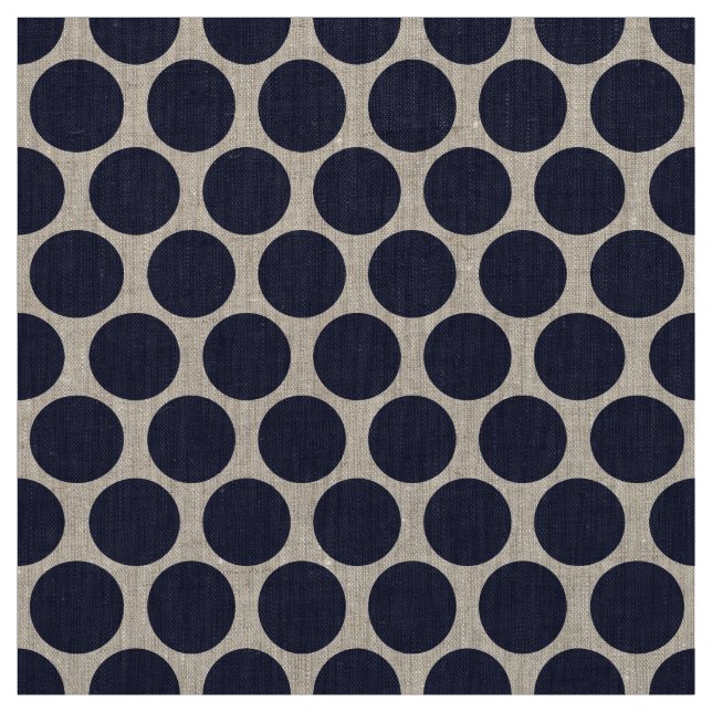 Navy Blue Mod Dots Stoff (Muster)