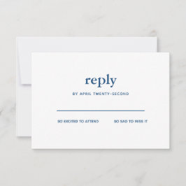Navy Blue Modern Bar Mitzvah White Repcard Einladung