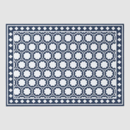 Navy Blue Modern Bone Inlay Decoupage Paper Seidenpapier