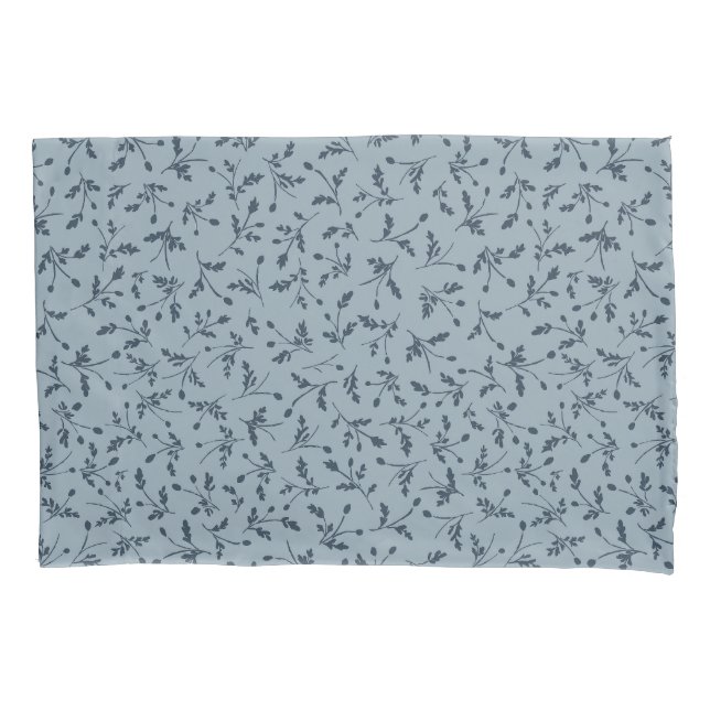 Navy Blue Modern Farmhouse Daisy Buds Pattern Kissenbezug (Vorderseite)