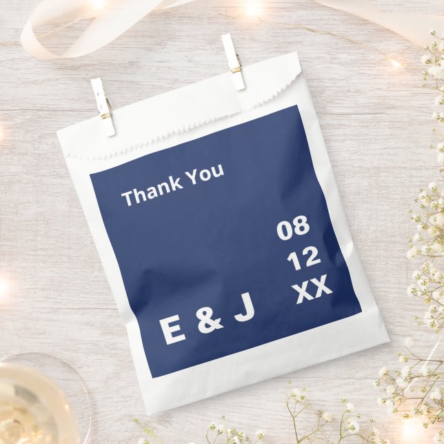 Navy Blue Modern Gastgeschenk Hochzeit Bags Geschenktütchen (Ausgeschnitten)