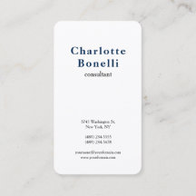 Navy Blue Modern Minimalistisch Beruflich