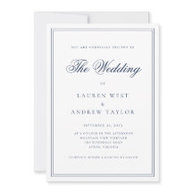 Navy Blue Modern Minimalistisch die Hochzeit von