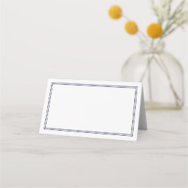 Navy Blue Modern Minimalistisch Wedding Blank Platzkarte
