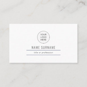 Navy Blue Modern Simple Business Card Visitenkarte