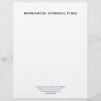 Navy Blue Monogram Letterhead für Unternehmen