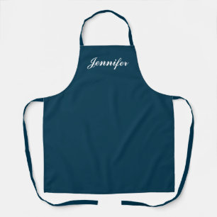 Navy Blue Monogram Script Personalisiert Kitchen Schürze