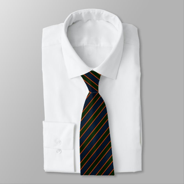 Navy Blue Multi-Stripe  Krawatte (Gebunden)