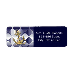 Navy Blue Musteranker für nautische Hochzeit