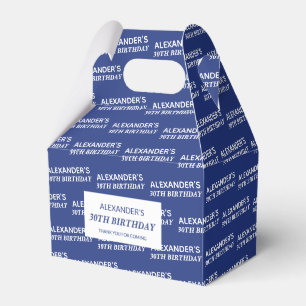 Navy-Blue-Name- und Alter-Geburtstags-Geschenkboxe Geschenkschachtel
