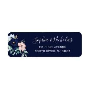 Navy Blue Nautic Floral