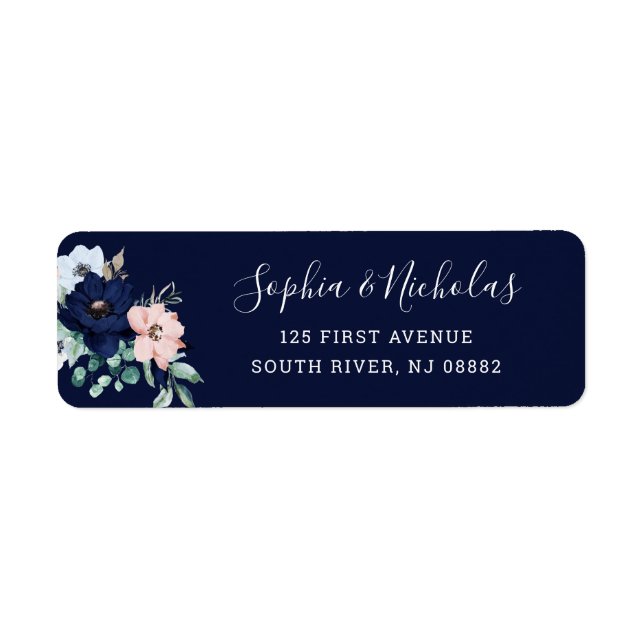 Navy Blue Nautic Floral (Vorne)