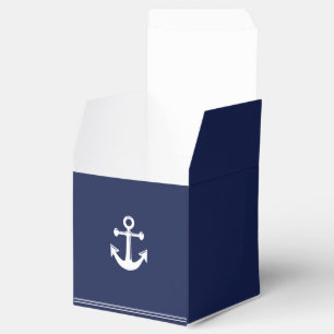 Navy Blue Nautic Gastgeschenk Hochzeit Boxen mit A Geschenkschachtel