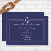 Navy Blue Nautical Anchor Hochzeit speichern das D