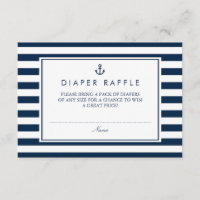 Navy Blue Nautical Baby Duwer Diaper Raffel